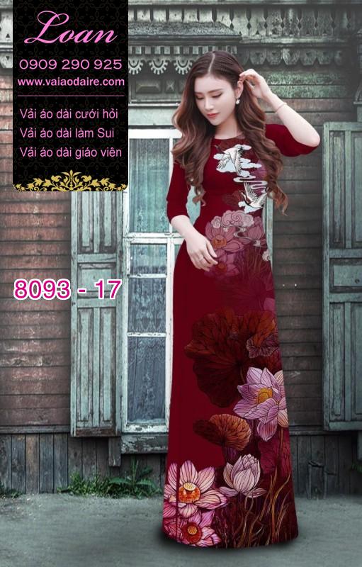 Vải áo dài hoa Sen