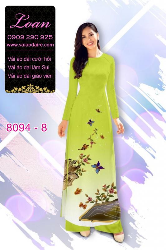 Vải áo dài hoa 3D
