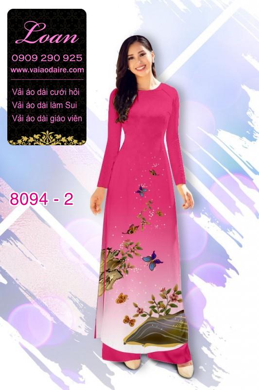 Vải áo dài hoa 3D