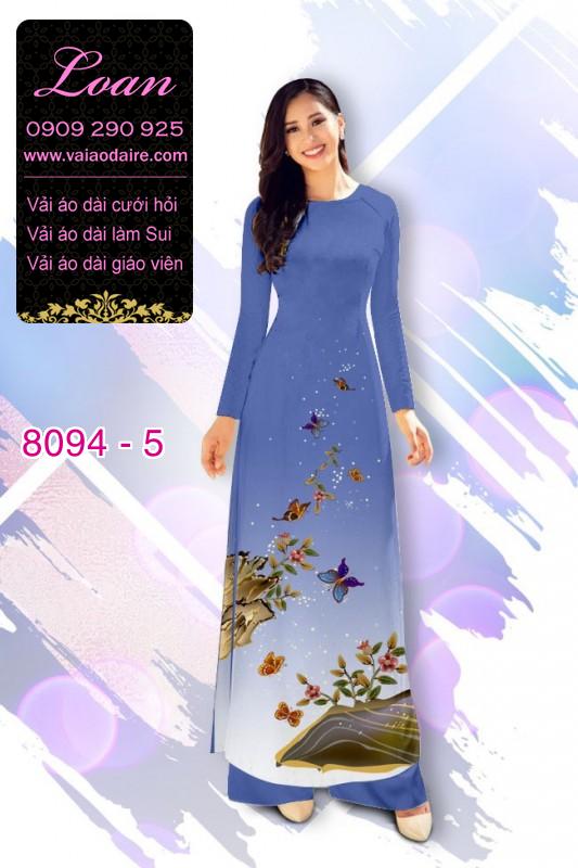 Vải áo dài hoa 3D