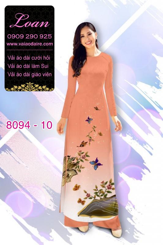 Vải áo dài hoa 3D