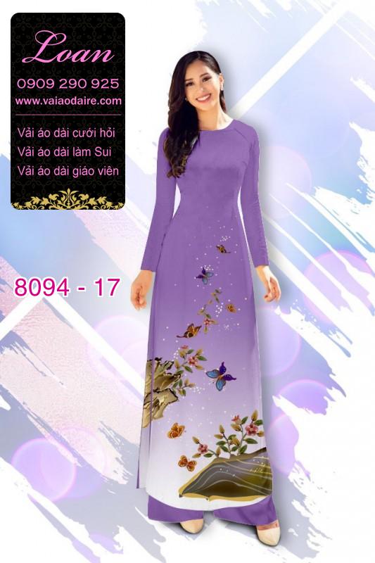 Vải áo dài hoa 3D