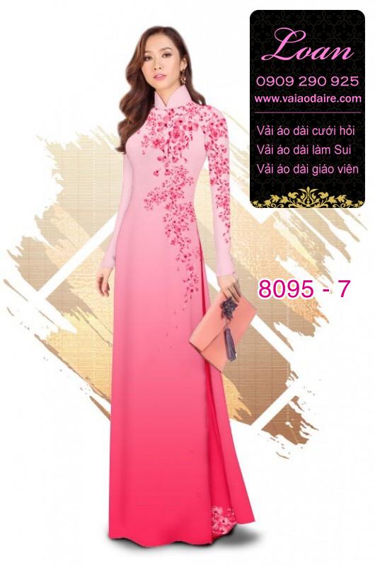 Vải áo dài hoa dây