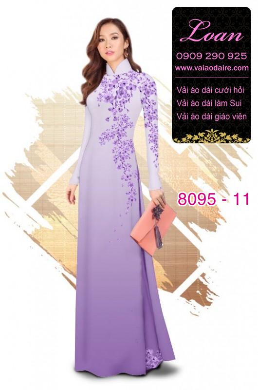 Vải áo dài hoa dây