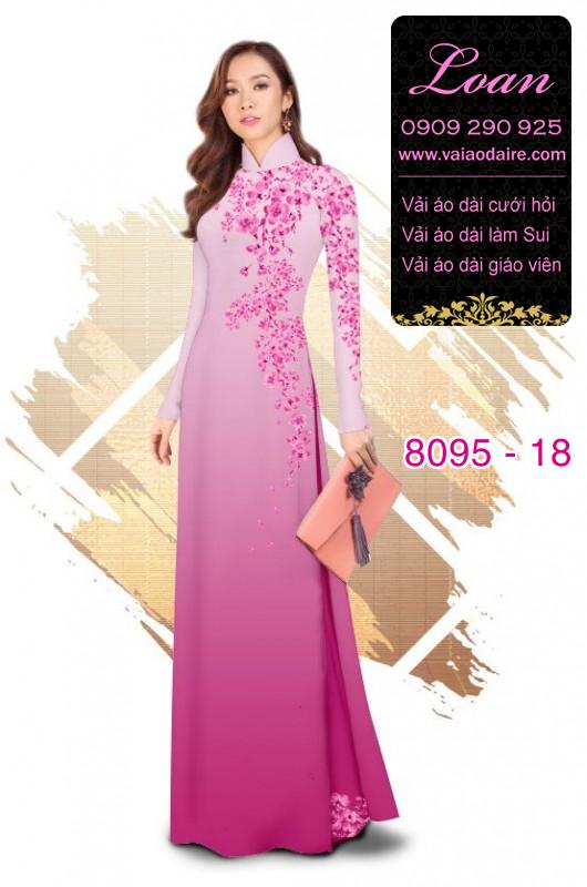 Vải áo dài hoa dây