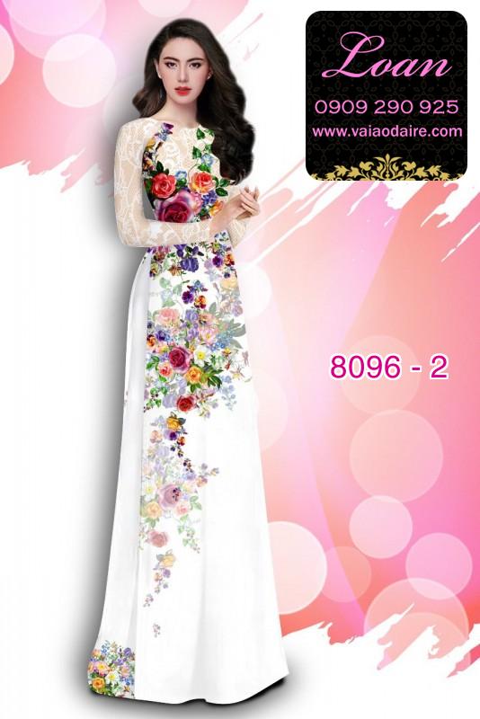 Vải áo dài hoa 3D