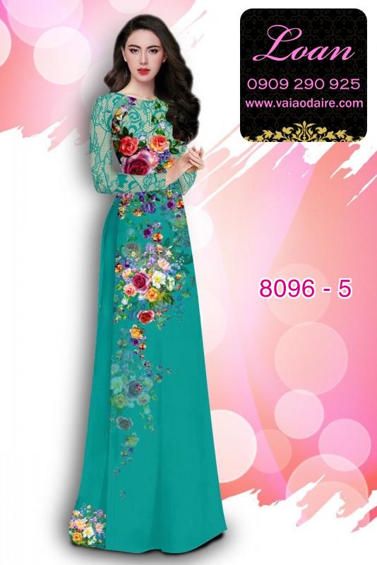 Vải áo dài hoa 3D