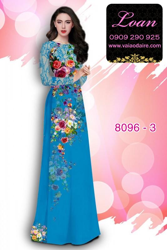 Vải áo dài hoa 3D