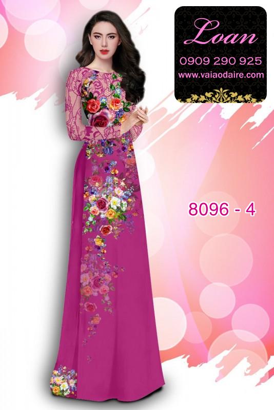 Vải áo dài hoa 3D
