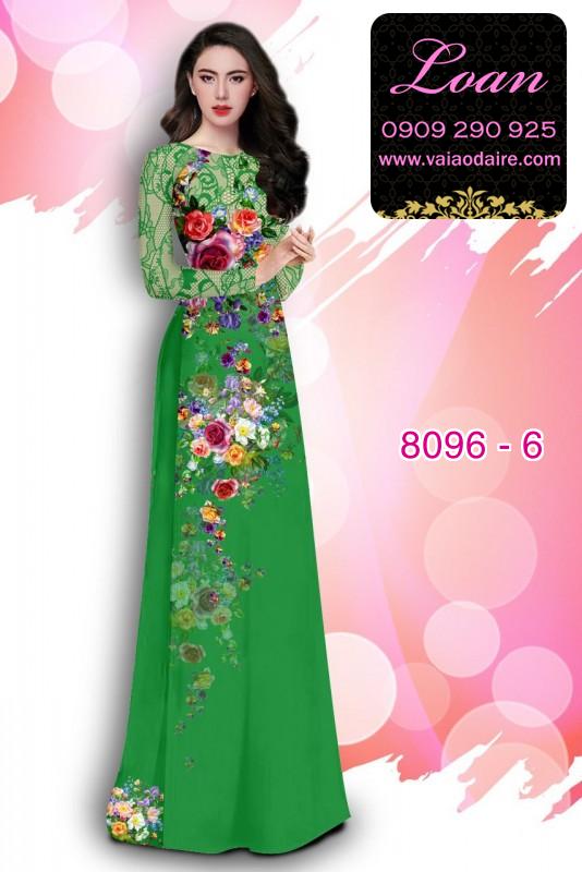 Vải áo dài hoa 3D