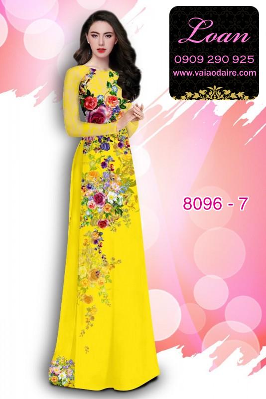 Vải áo dài hoa 3D