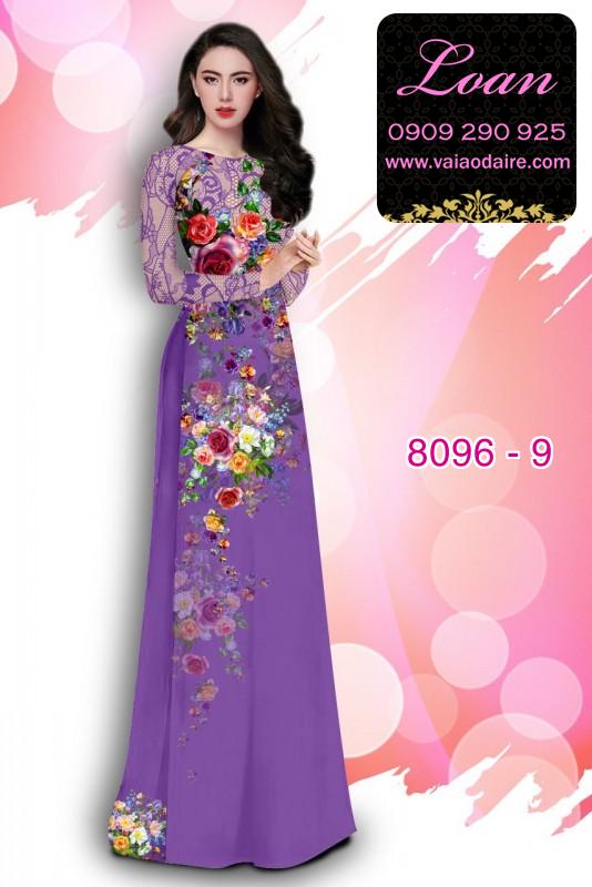 Vải áo dài hoa 3D