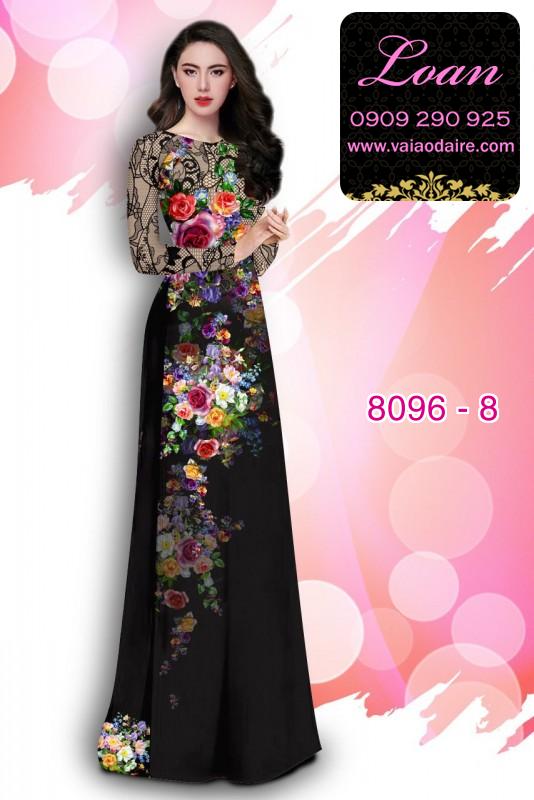 Vải áo dài hoa 3D