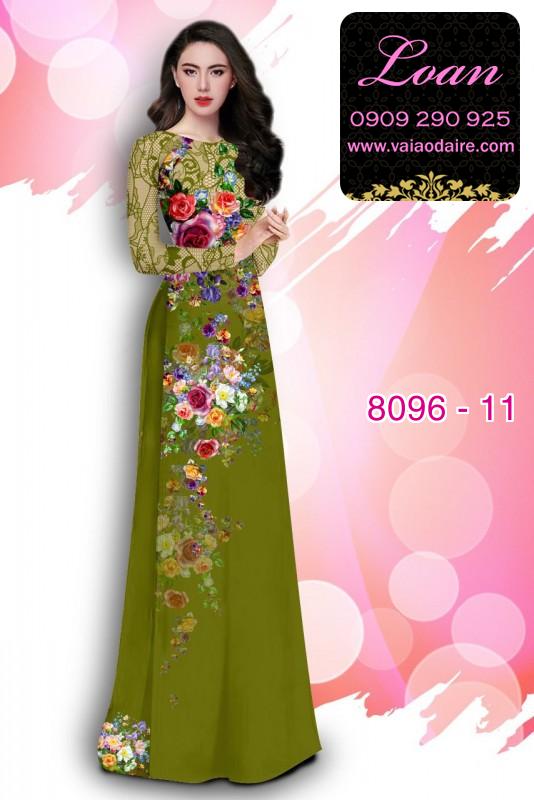 Vải áo dài hoa 3D