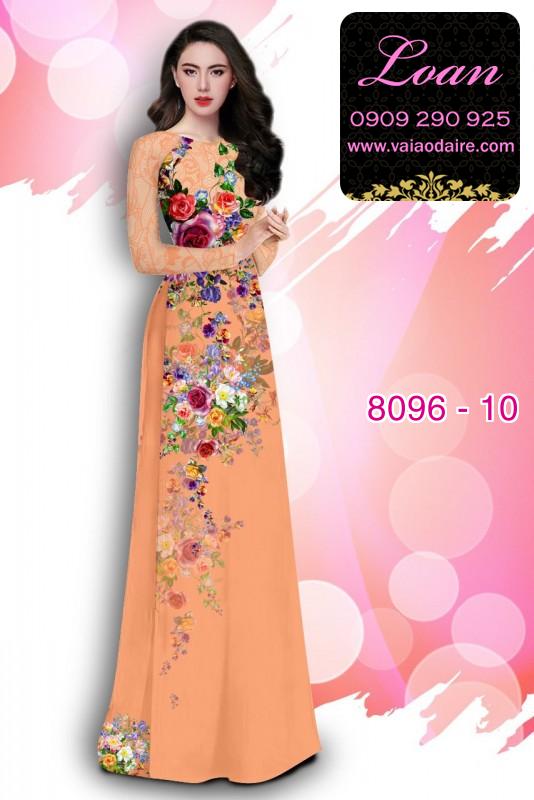 Vải áo dài hoa 3D