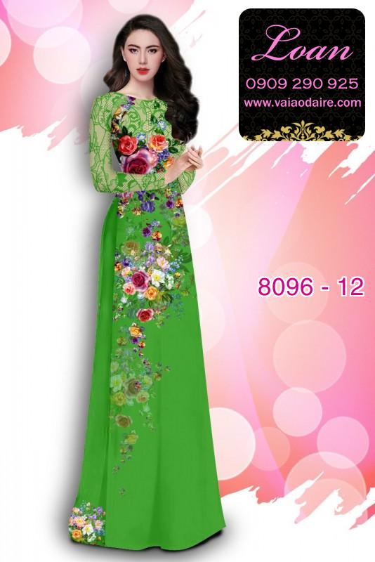 Vải áo dài hoa 3D