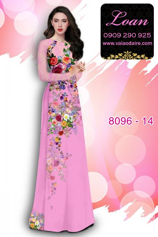 Vải áo dài hoa 3D