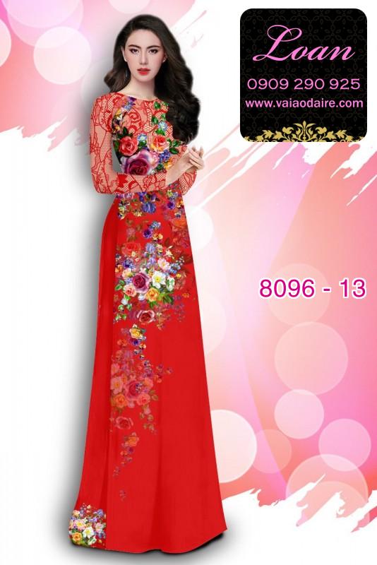 Vải áo dài hoa 3D