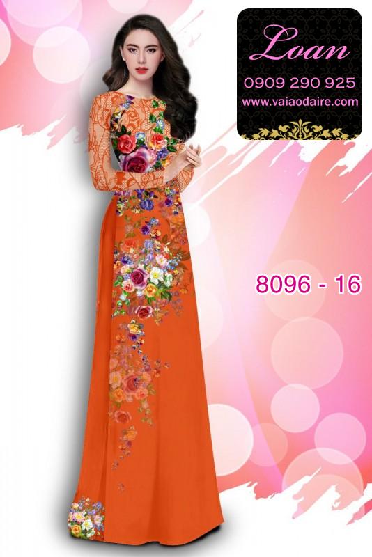 Vải áo dài hoa 3D