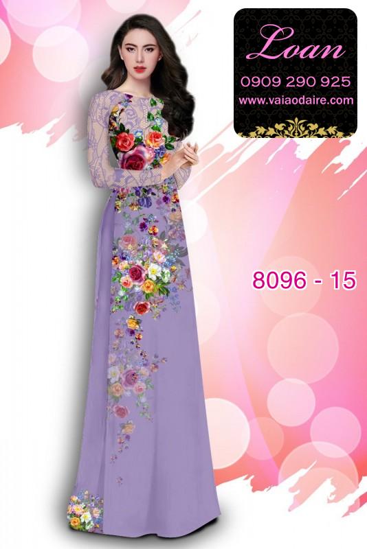 Vải áo dài hoa 3D