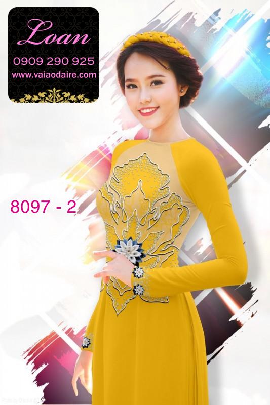 Vải áo dài hoa 3D