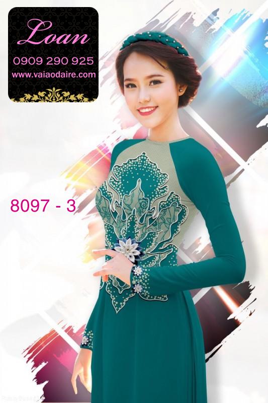 Vải áo dài hoa 3D
