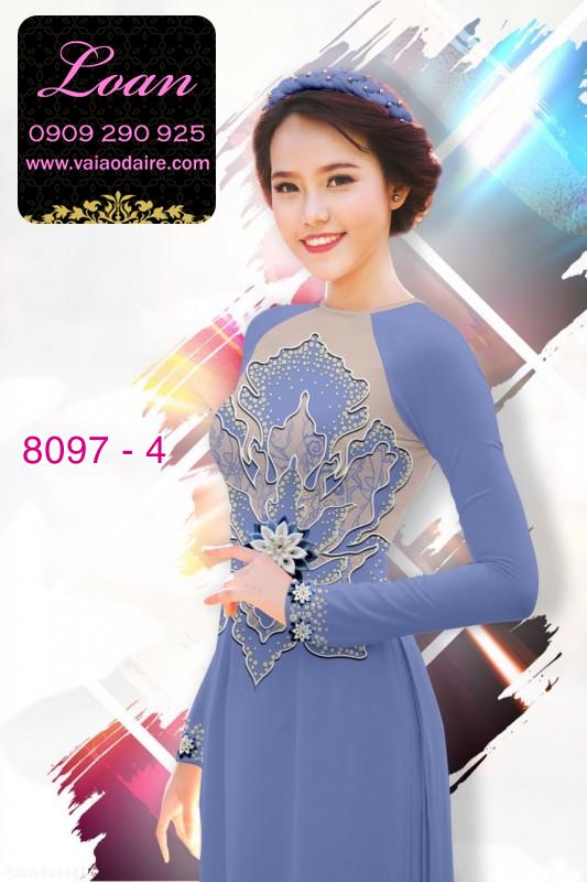Vải áo dài hoa 3D