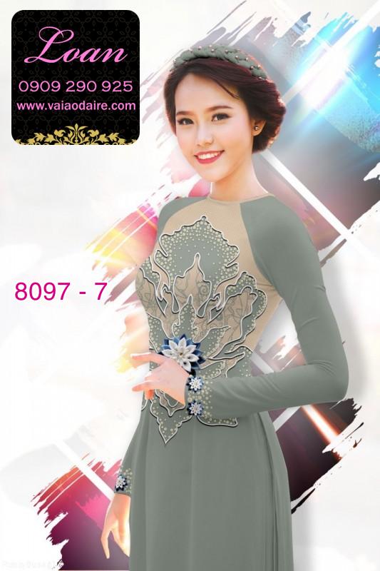 Vải áo dài hoa 3D