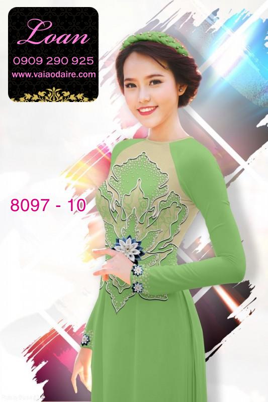 Vải áo dài hoa 3D