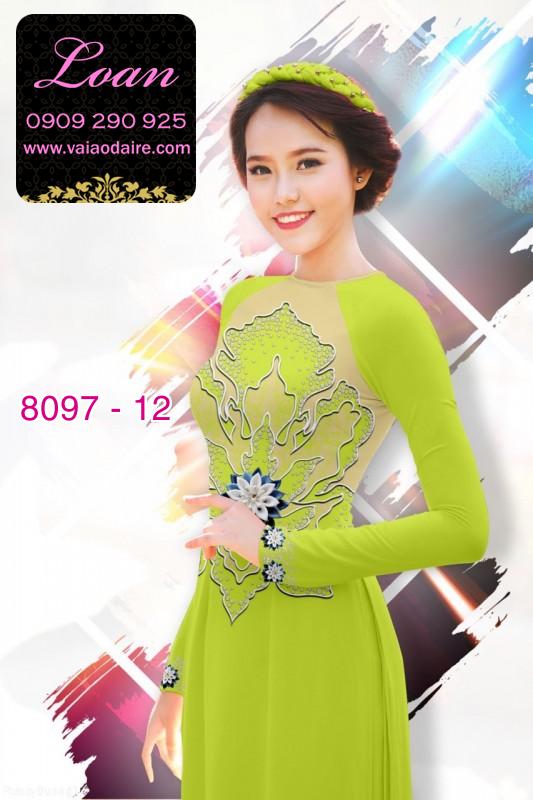 Vải áo dài hoa 3D