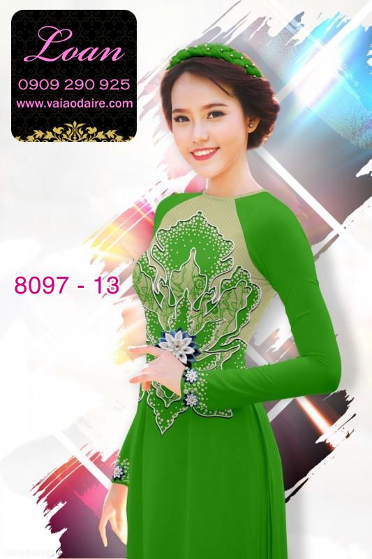 Vải áo dài hoa 3D