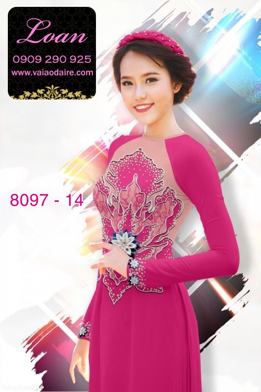 Vải áo dài hoa 3D