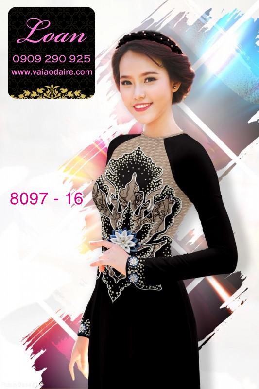 Vải áo dài hoa 3D