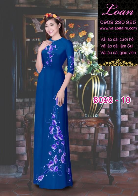 Vải áo dài hoa 3D