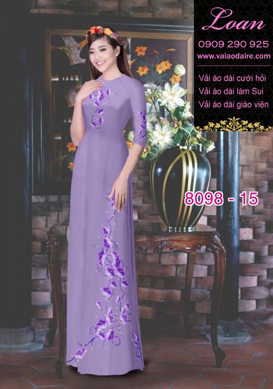 Vải áo dài hoa 3D
