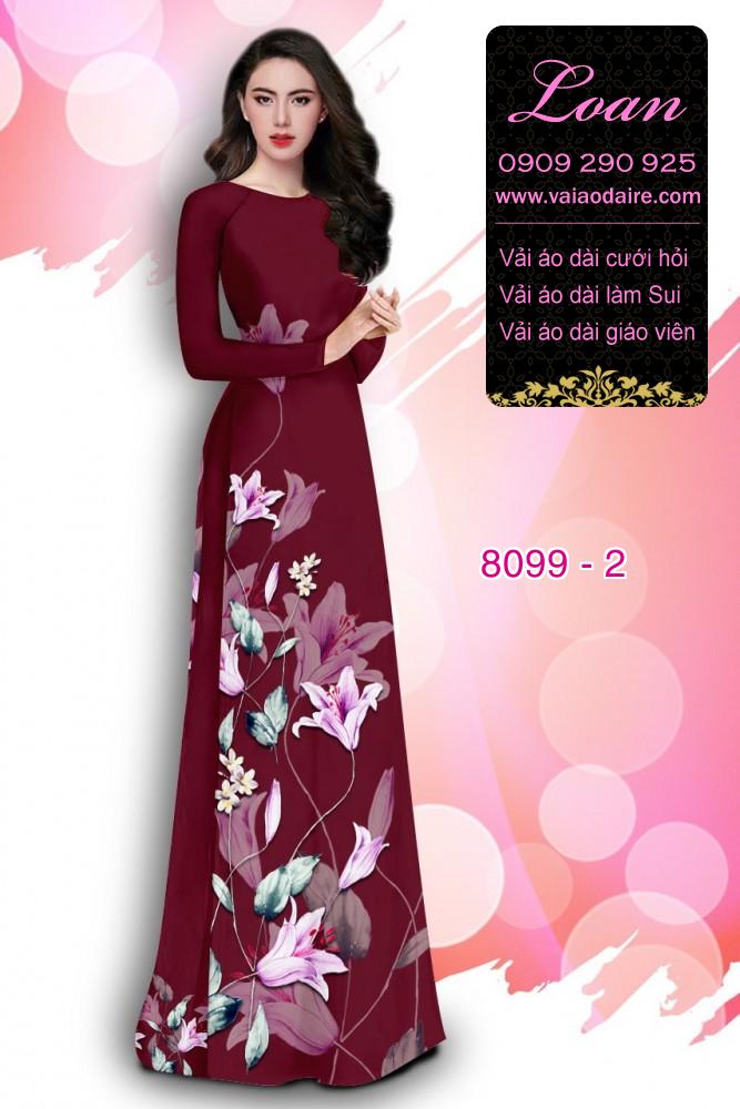 Vải áo dài hoa Ly