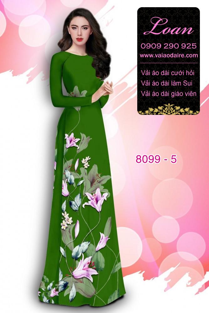Vải áo dài hoa Ly