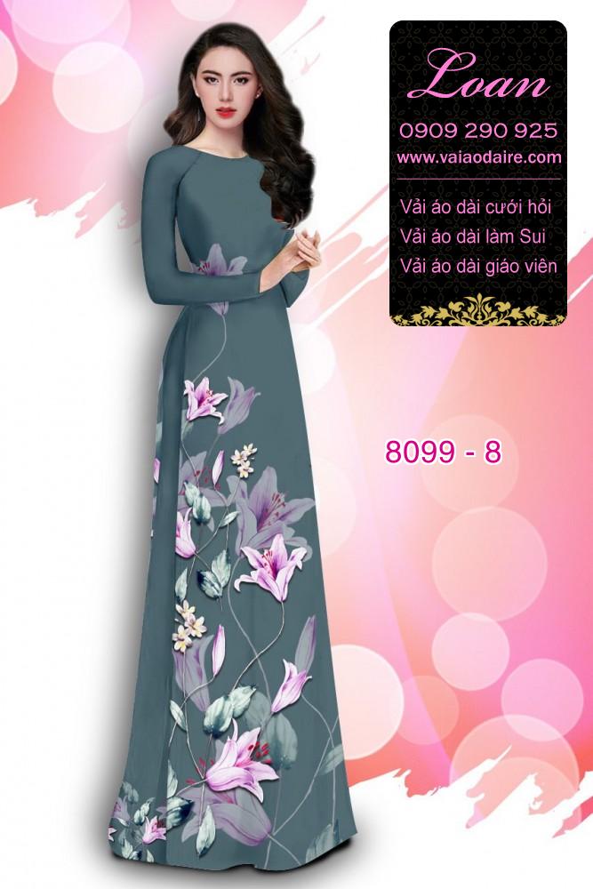 Vải áo dài hoa Ly
