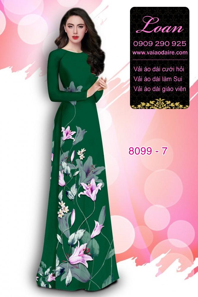 Vải áo dài hoa Ly