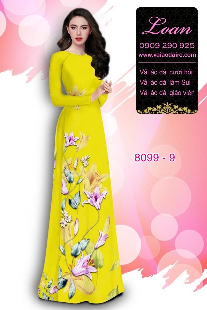 Vải áo dài hoa Ly