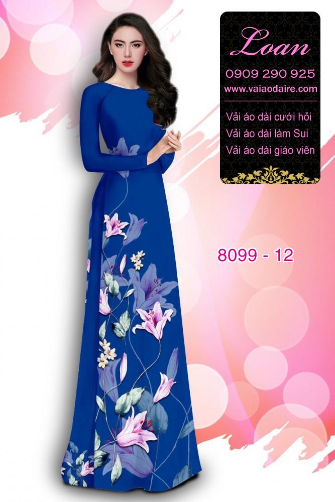 Vải áo dài hoa Ly