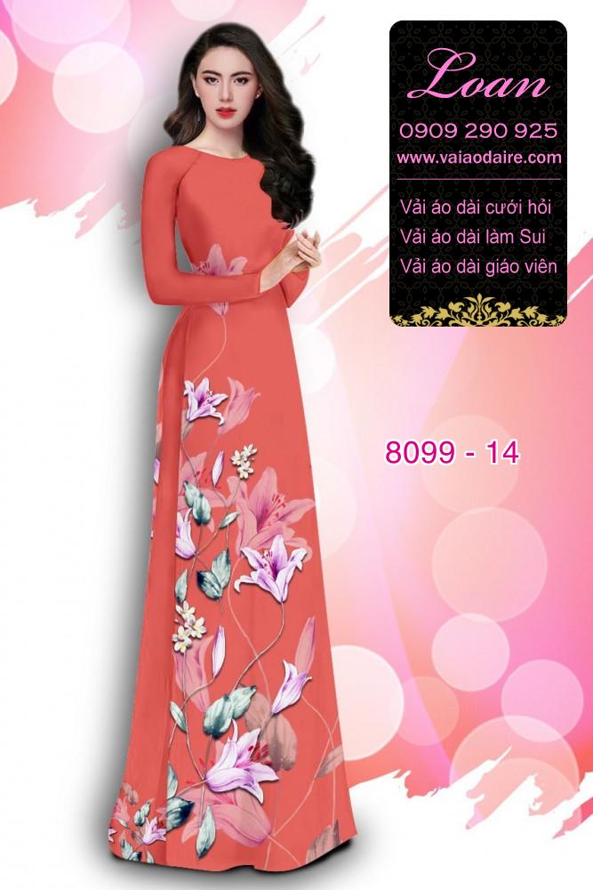 Vải áo dài hoa Ly