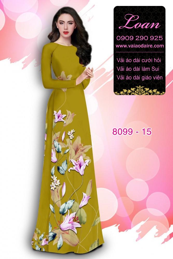 Vải áo dài hoa Ly