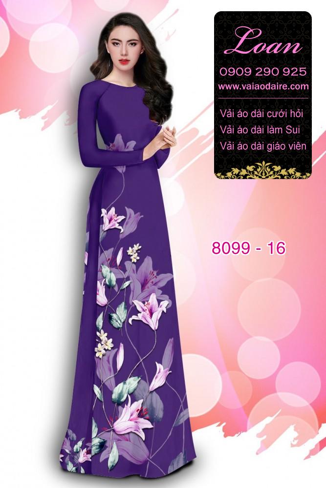 Vải áo dài hoa Ly