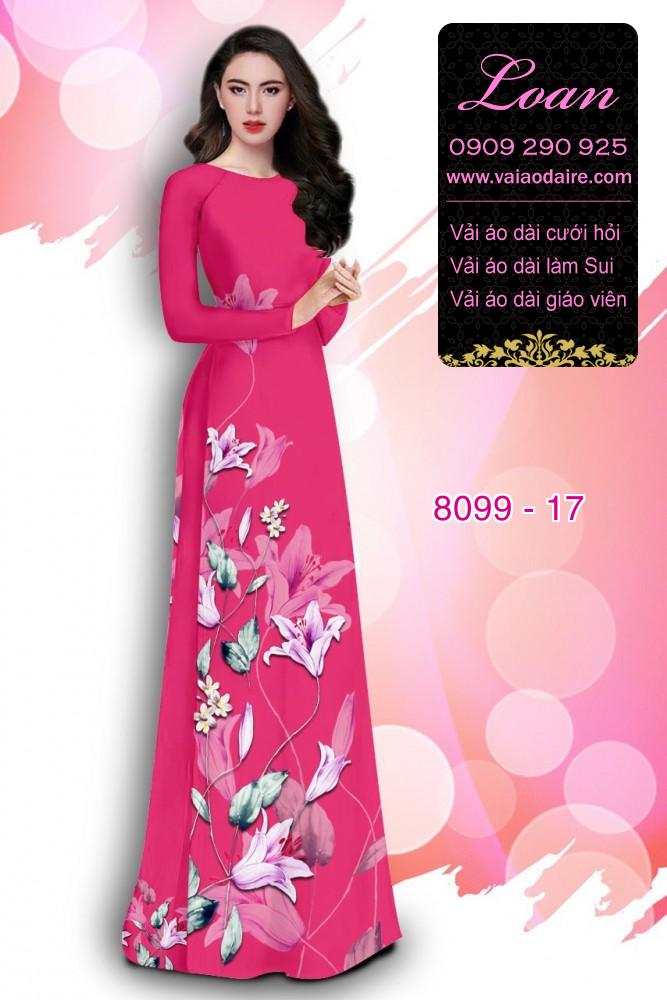 Vải áo dài hoa Ly