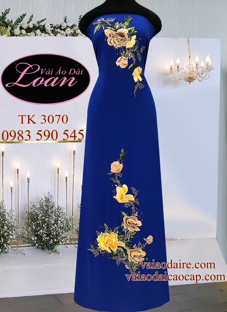 Vải áo dài kết hoa