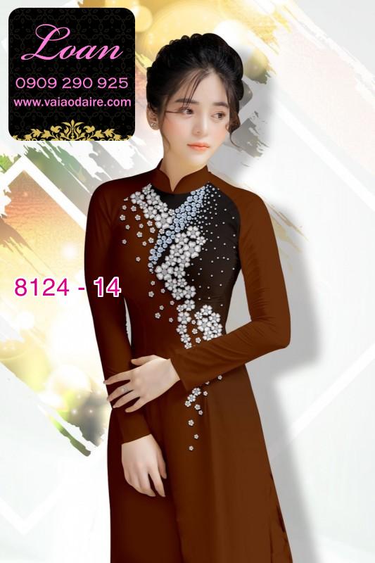 Vải áo dài hoa 3D Vải áo dài hoa 3D