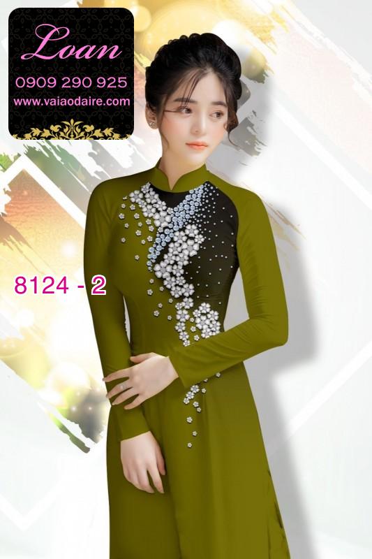Vải áo dài hoa 3D Vải áo dài hoa 3D