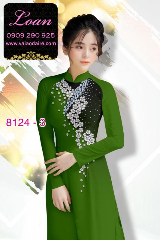 Vải áo dài hoa 3D Vải áo dài hoa 3D