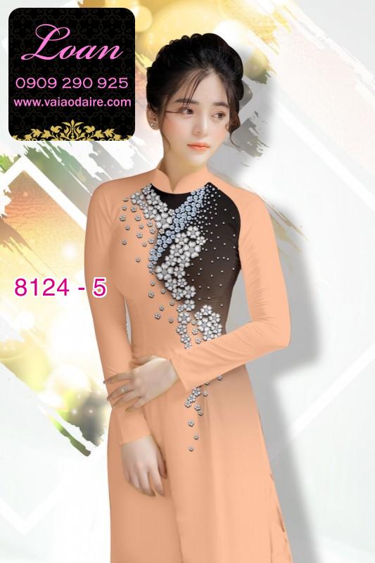 Vải áo dài hoa 3D Vải áo dài hoa 3D
